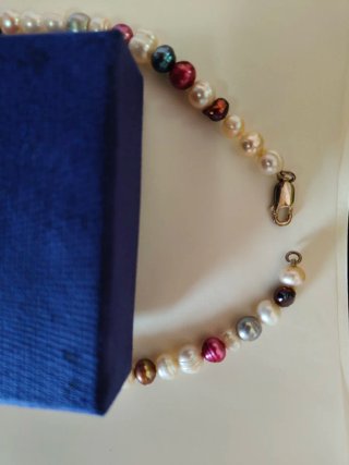 Collar Perlas Cristal Swarovski Multicolor