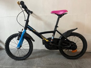 Bicicleta Infantil B'Twin 16 Negra y Azul