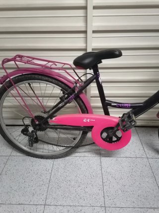 Bicicleta 24 Niña/Dama Negra y Rosa