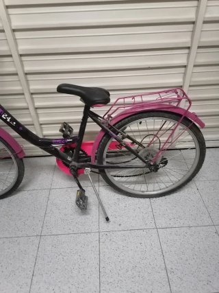 Bicicleta 24 Niña/Dama Negra y Rosa