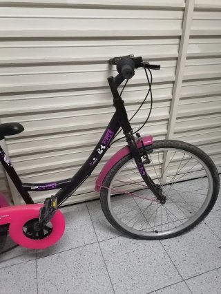 Bicicleta 24 Niña/Dama Negra y Rosa