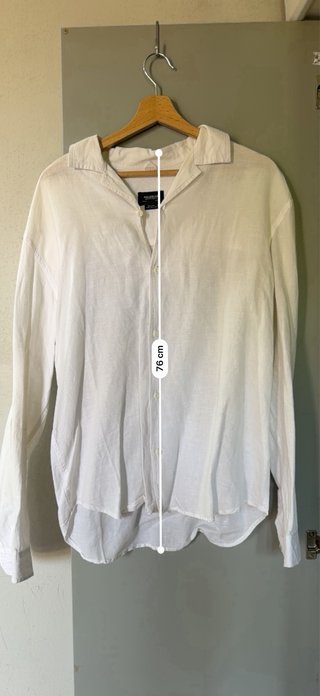 Camicia bianca misto lino misto uomo Pull&Bear S