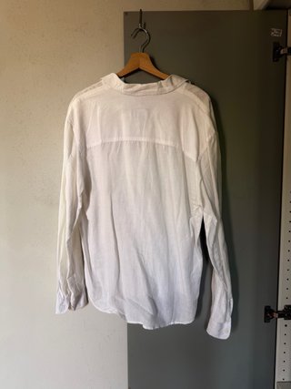 Camicia bianca misto lino misto uomo Pull&Bear S