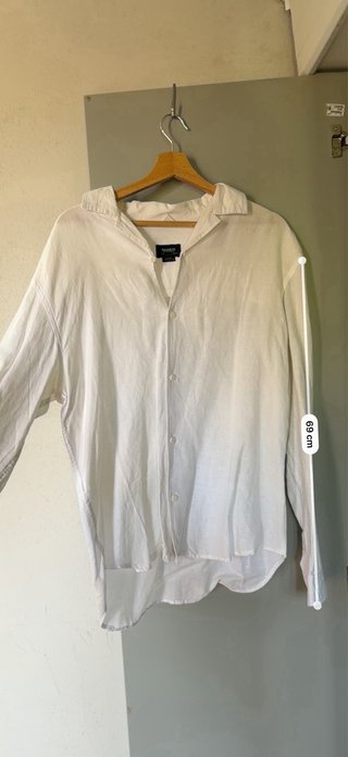 Camicia bianca misto lino misto uomo Pull&Bear S