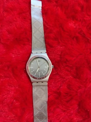 Reloj Swatch Reloj Plata Malla Metálica,acuático