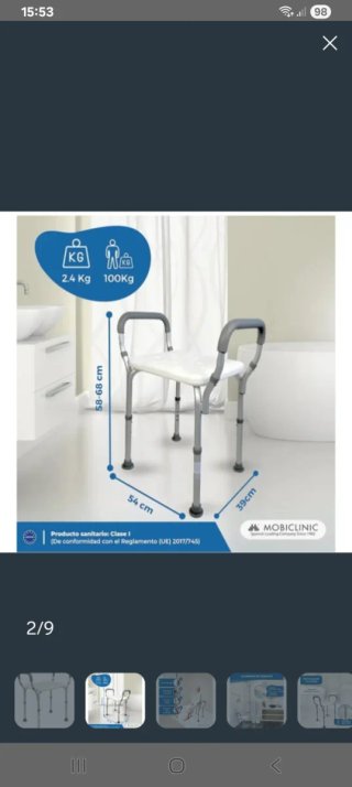 Silla ducha adulto