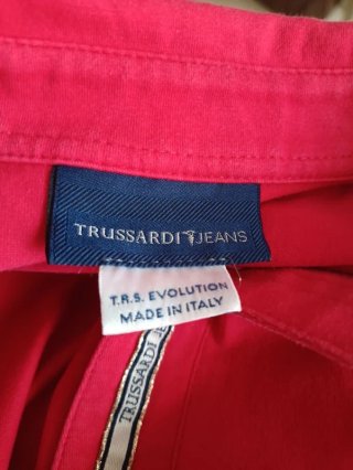 Polo Trussardi Jeans Rossa Dettagli Lurex