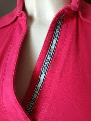 Polo Trussardi Jeans Rossa Dettagli Lurex