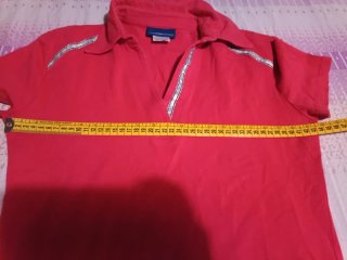 Polo Trussardi Jeans Rossa Dettagli Lurex