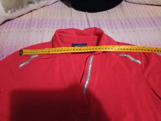 Polo Trussardi Jeans Rossa Dettagli Lurex