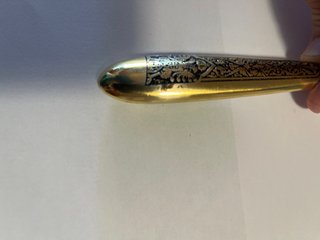 Cuchillo y Tenedor trinchar Damasquinado