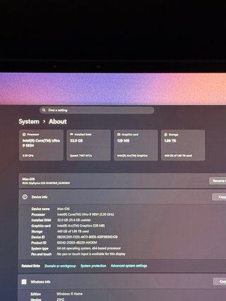ROG Zephyrus G16 RTX 4070 i9 32GB RAM 2TB SSD