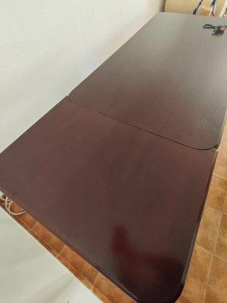 Mesa comedor extensible madera maciza y 6 sillas