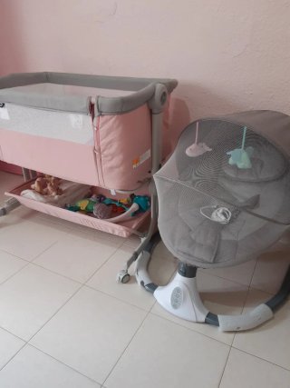 Cuna de viaje y hamaca para bebé