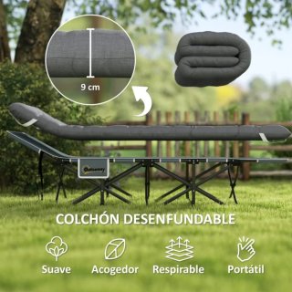 Cama plegable Outsunny con colchón