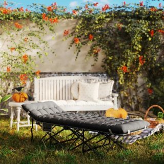 Cama plegable Outsunny con colchón