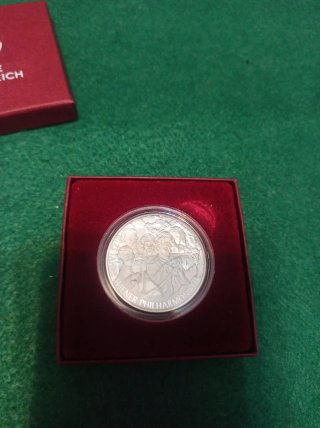 Moneda 20 euros plata Filarmónica Viena