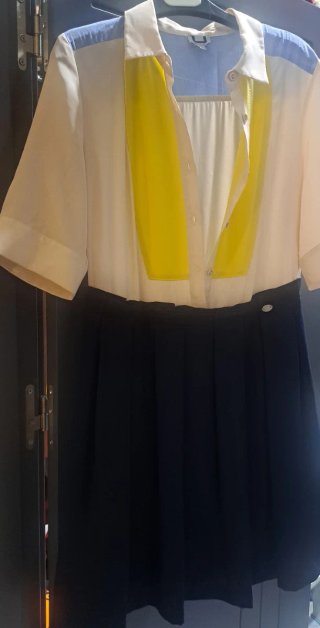 Vestido Adolfo Dominguez Talla 40 Azul/Blanco