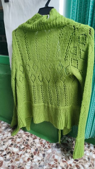 Chaqueta de lana verde