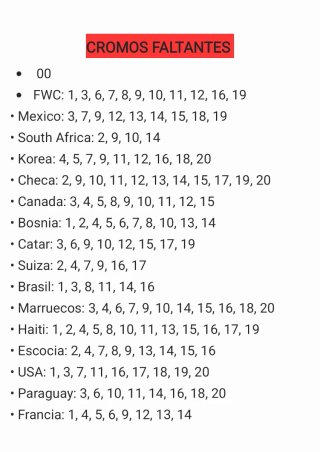 Cromos Mundial 2026