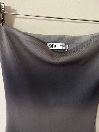 Vestido midi Zara palabra de honor degradado