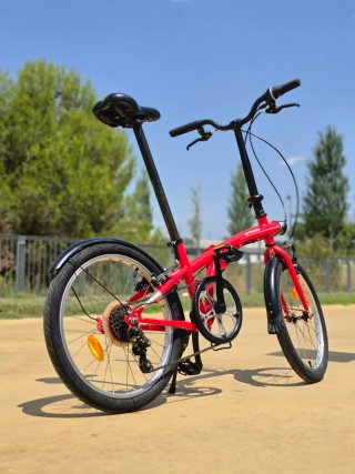 Bici Plegable B'Twin Tilt 120 Roja