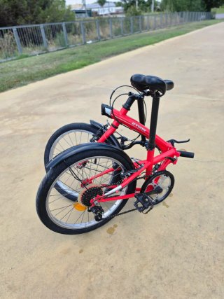 Bici Plegable B'Twin Tilt 120 Roja