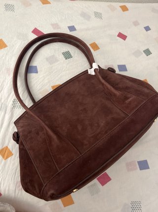 Bolso Serraje Piel Zara Marrón