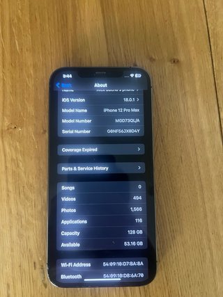 iPhone 12 Pro Max 128GB gris espacial