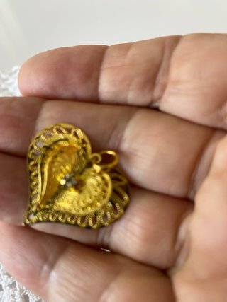 Colgante Corazón Dorado Filigrana