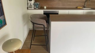 2 Taburetes Altos 65cm Tela Metal de sklum