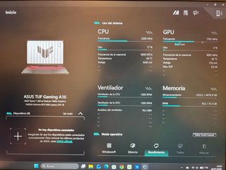 Ordenador Gaming Asus TUF A16 RTX5060 32RAM 5TB