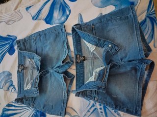 Pantalones cortos vaqueros azules