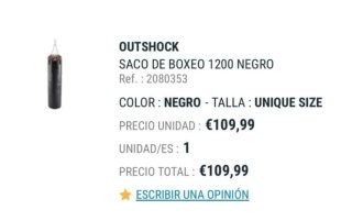 Saco de boxeo OUTSHOCK con soporte