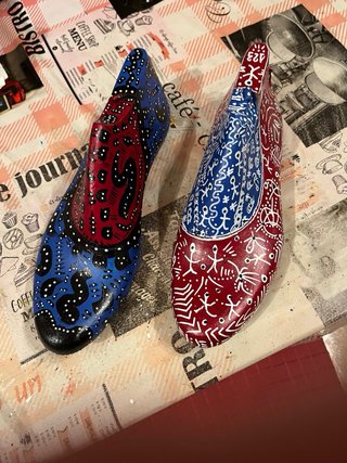 Hormas de madera pintadas a mano