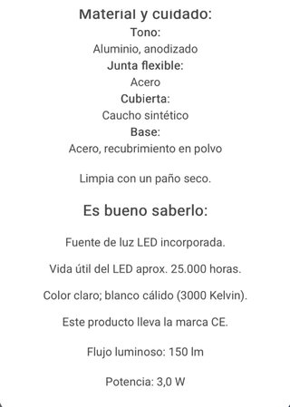 Flexo de escritorio metal y plástico
