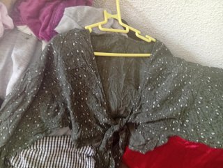 Blusa crop lazo frontal Made in Italy