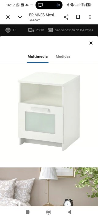 Comodino Bianco Ikea Brimnes