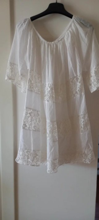 Caftano bianco pizzo