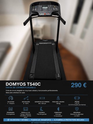 Cinta de Correr Domyos T540C Plegable
