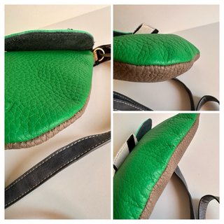 Bolso de piel Soruka verde