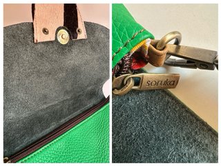 Bolso de piel Soruka verde
