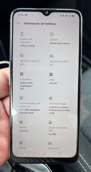 OPPO A5 2020 64GB Libre | 3GB RAM