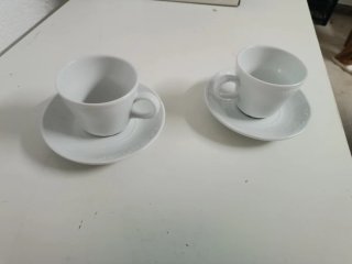 Juego 2 tazas de porcelana