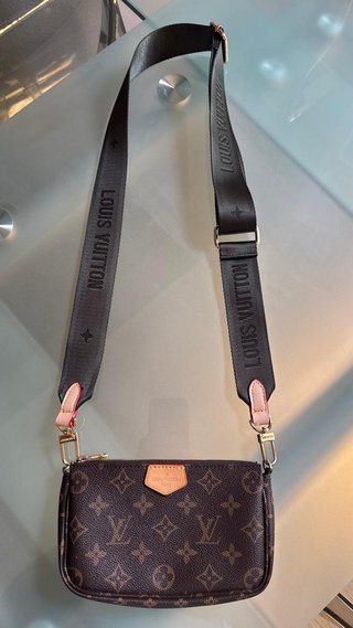 Louis Vuitton Pochette Bandolera Bolsito Marrón