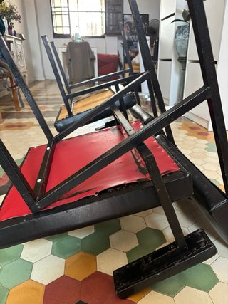 Pareja Sillas Vintage Henry-Colomer Negras