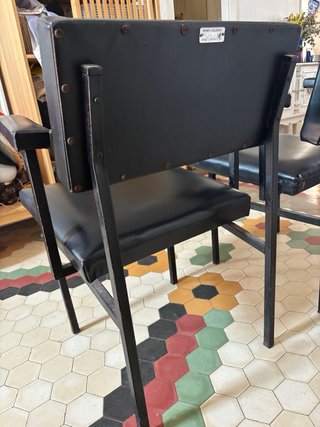 Pareja Sillas Vintage Henry-Colomer Negras