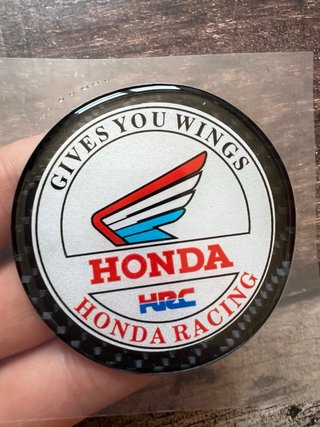 EMBLEMA ADHESIVO GEL HONDA RACING HRC LOGO MOTO