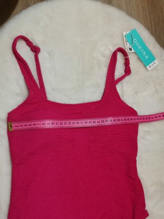Bañador nuevo rosa fucsia texturizado 38 M mujer