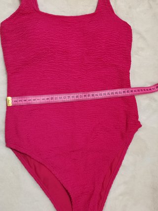 Bañador nuevo rosa fucsia texturizado 38 M mujer